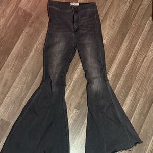 Free People Charcoal Flare Jeans